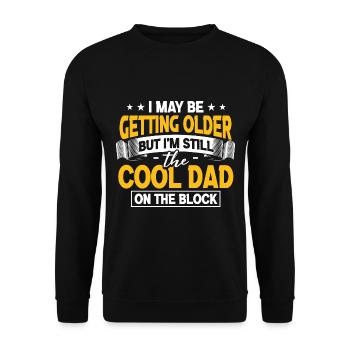Papa cool | Fête des Pères | Père | Blague de papa - Sweat-shirt Unisexe - noir - Devant - Alina (178cm) & Michal (187cm)