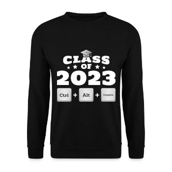Class Of 2023 | Graduation - Unisex Sweatshirt - black - Front - Alina (178cm) & Michal (187cm)