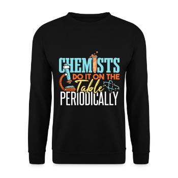Les chimistes le font sur la table - Sweat-shirt Unisexe - noir - Devant - Alina (178cm) & Michal (187cm)