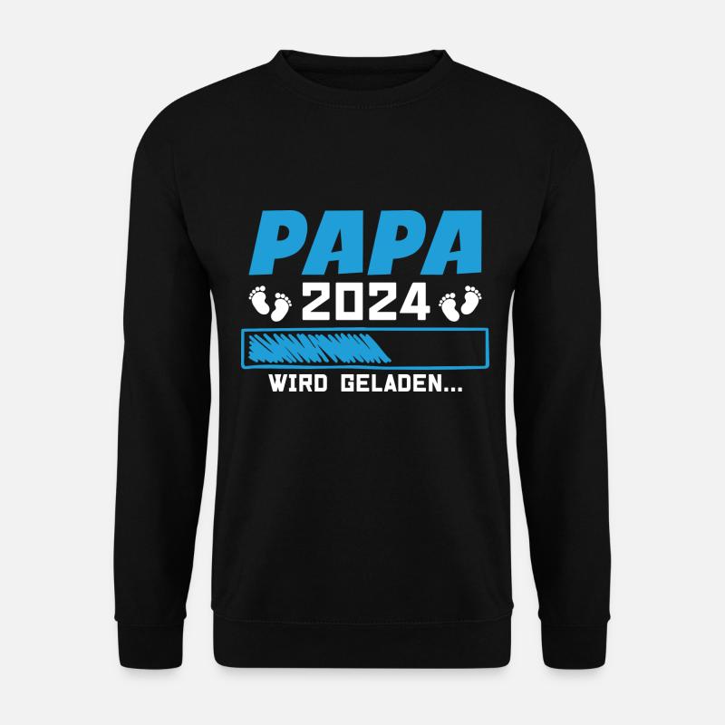 Dad 2024 Dad-to-be Loading 2024 - Unisex Sweatshirt - black