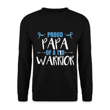 Proud Papa Of A T1D Warrior - Unisex Sweatshirt - black - Front - Alina (178cm) & Michal (187cm)