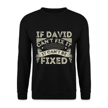 Vintage David - Unisex Sweatshirt - black - Front - Alina (178cm) & Michal (187cm)