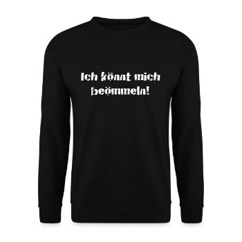 Ich könnt mich beömmeln - Ruhrdeutsch - Unisex Pullover - Schwarz - Vorne - Alina (178cm) & Michal (187cm)
