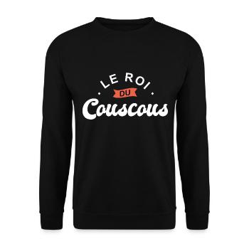 roi couscous Cadeau humour maroc tunisie algérie - Sweat-shirt Unisexe - noir - Devant - Alina (178cm) & Michal (187cm)