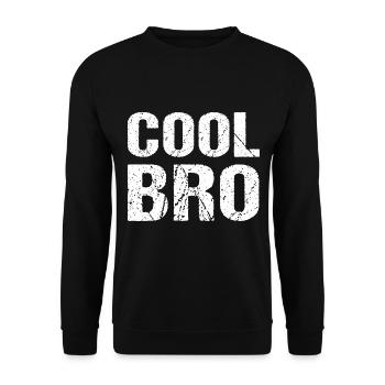 Cool Bro Bruder - Unisex Pullover - Schwarz - Vorne - Alina (178cm) & Michal (187cm)