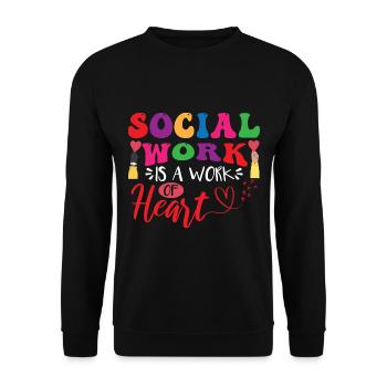 Travail social scolaire Travailleur social - Sweat-shirt Unisexe - noir - Devant - Alina (178cm) & Michal (187cm)