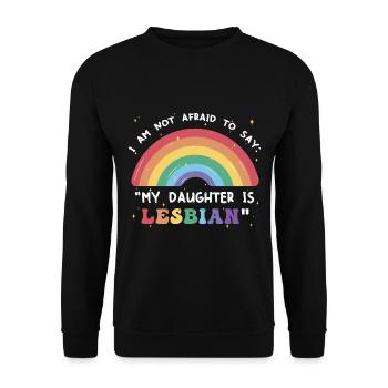 My Daughter Is Lesbian - Unisex Sweatshirt - black - Front - Alina (178cm) & Michal (187cm)