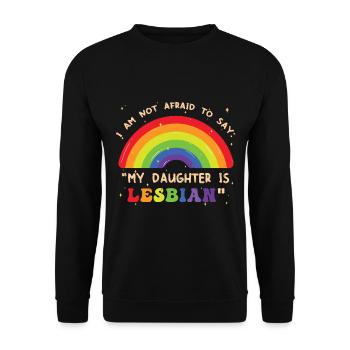 My Daughter Is Lesbian - Unisex Sweatshirt - black - Front - Alina (178cm) & Michal (187cm)