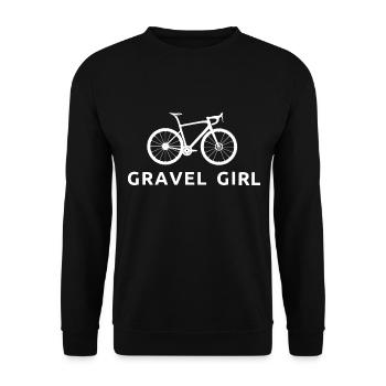 Fahrrad Schotter Mädchen Radfahren - Unisex Pullover - Schwarz - Vorne - Alina (178cm) & Michal (187cm)