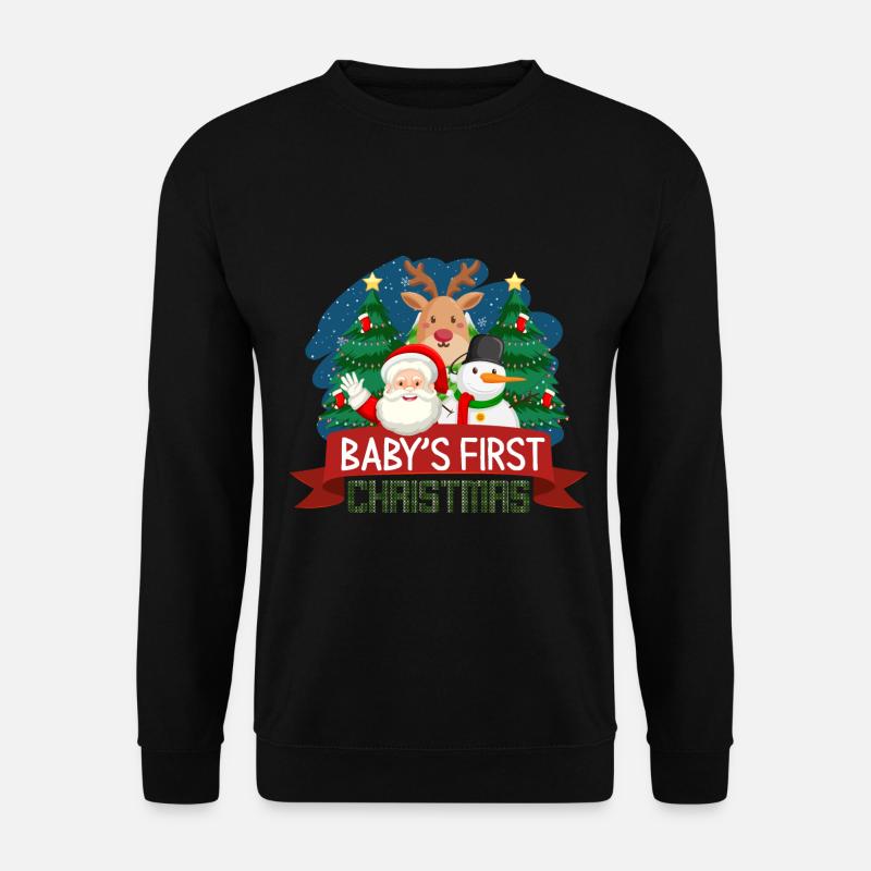 Babys erstes Weihnachtsgeschenk - Unisex Pullover - Schwarz