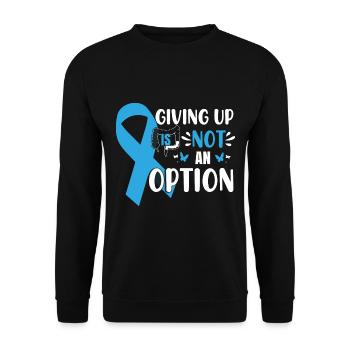 Colon Cancer Fighter - Unisex Sweatshirt - black - Front - Alina (178cm) & Michal (187cm)