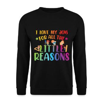 Enseignante de maternelle au primaire - Sweat-shirt Unisexe - noir - Devant - Alina (178cm) & Michal (187cm)