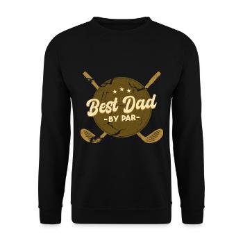 Golf Dad Father's Day Golfing Dad - Unisex Sweatshirt - black - Front - Alina (178cm) & Michal (187cm)