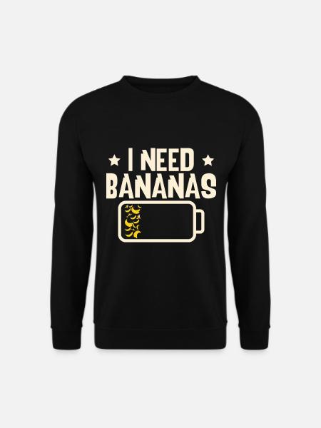 I Need Bananas - Unisex Sweatshirt - black