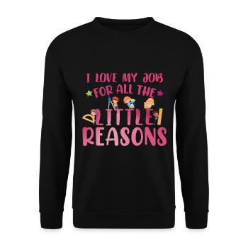 Education Teacher School - Unisex Sweatshirt - black - Front - Alina (178cm) & Michal (187cm)