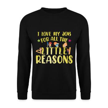 Enseignante préscolaire - Sweat-shirt Unisexe - noir - Devant - Alina (178cm) & Michal (187cm)