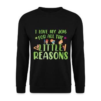 Teacher Quote Women - Unisex Sweatshirt - black - Front - Alina (178cm) & Michal (187cm)