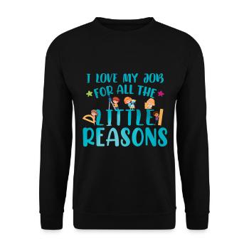 Teacher Teaching Quote Daycare Childcare - Unisex Sweatshirt - black - Front - Alina (178cm) & Michal (187cm)