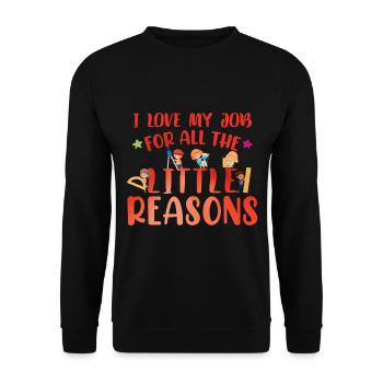 Childcare Provider Kids Teaching - Unisex Sweatshirt - black - Front - Alina (178cm) & Michal (187cm)