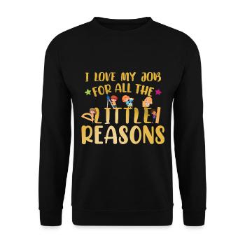 Teaching Quote - Unisex Sweatshirt - black - Front - Alina (178cm) & Michal (187cm)