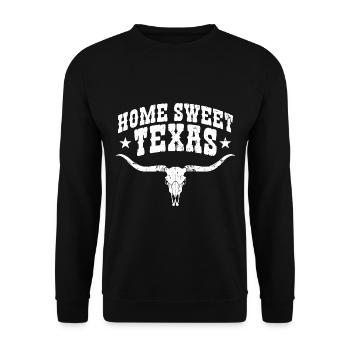 Startseite Texas - Unisex Pullover - Schwarz - Vorne - Alina (178cm) & Michal (187cm)