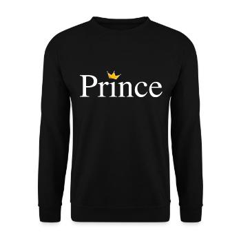 Prince avec couronne - Sweat-shirt Unisexe - noir - Devant - Alina (178cm) & Michal (187cm)