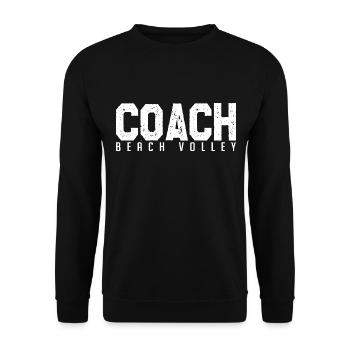 Beach volleyball coach. Beach volleyball coach. - Unisex Sweatshirt - black - Front - Alina (178cm) & Michal (187cm)