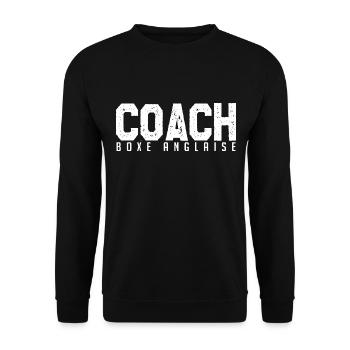 Coach Boxe Anglaise. entraineur de boxe anglaise. - Sweat-shirt Unisexe - noir - Devant - Alina (178cm) & Michal (187cm)
