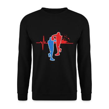 Champion de Boxe - Sweat-shirt Unisexe - noir - Devant - Alina (178cm) & Michal (187cm)