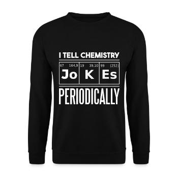 Je raconte des blagues de chimie périodiquement - Sweat-shirt Unisexe - noir - Devant - Alina (178cm) & Michal (187cm)