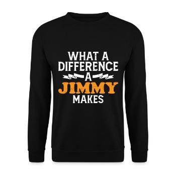 What A Difference A Jimmy Makes - Unisex Sweatshirt - black - Front - Alina (178cm) & Michal (187cm)
