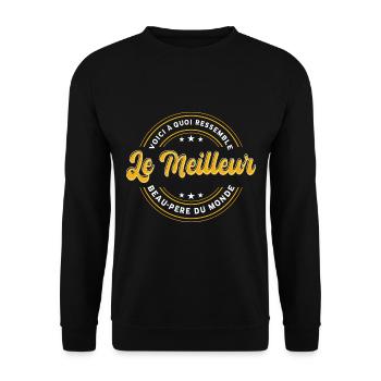 Le Meilleur Beau-Père Du Monde - Sweat-shirt Unisexe - noir - Devant - Alina (178cm) & Michal (187cm)