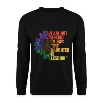My Daughter Is Lesbian - Unisex Sweatshirt - black - Front - Alina (178cm) & Michal (187cm)