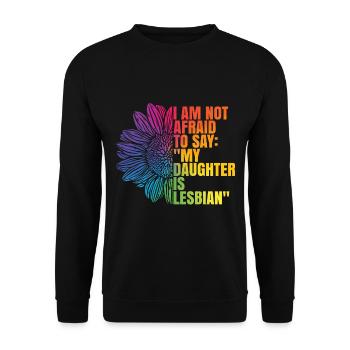 My Daughter Is Lesbian - Unisex Sweatshirt - black - Front - Alina (178cm) & Michal (187cm)