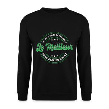 Le Meilleur Beau-Père Du Monde - Sweat-shirt Unisexe - noir - Devant - Alina (178cm) & Michal (187cm)