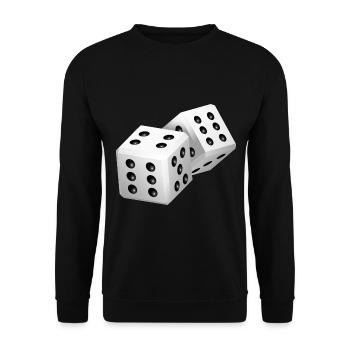 Deux dés - Sweat-shirt Unisexe - noir - Devant - Alina (178cm) & Michal (187cm)