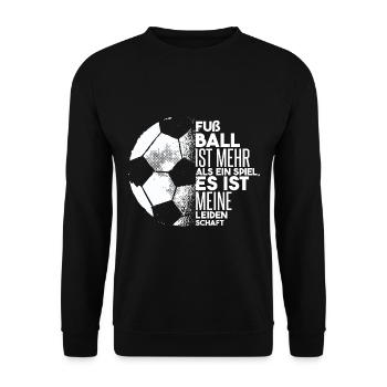 Fußball Ist Meine Leidenschaft - Unisex Pullover - Schwarz - Vorne - Alina (178cm) & Michal (187cm)