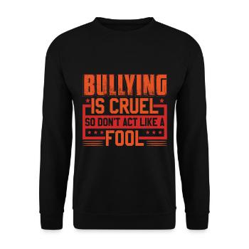 Anti-Mobbing-Monat | Tag der Einheit - Unisex Pullover - Schwarz - Vorne - Alina (178cm) & Michal (187cm)