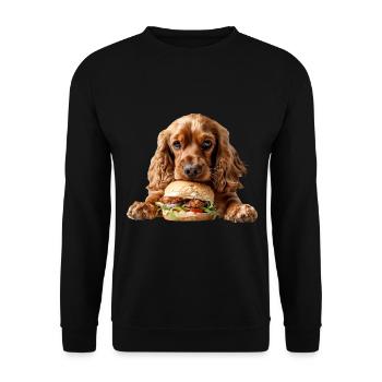 Cocker Spaniel - Sweat-shirt Unisexe - noir - Devant - Alina (178cm) & Michal (187cm)