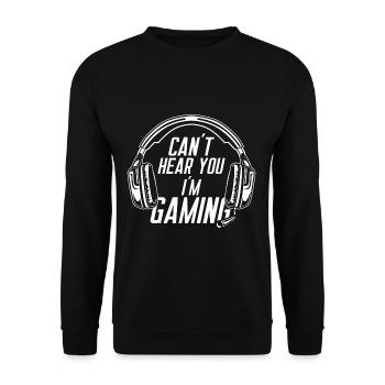 Gaming Hobby Gaming - Unisex Sweatshirt - black - Front - Alina (178cm) & Michal (187cm)