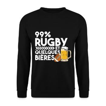 Rugby and beer - Unisex Sweatshirt - black - Front - Alina (178cm) & Michal (187cm)
