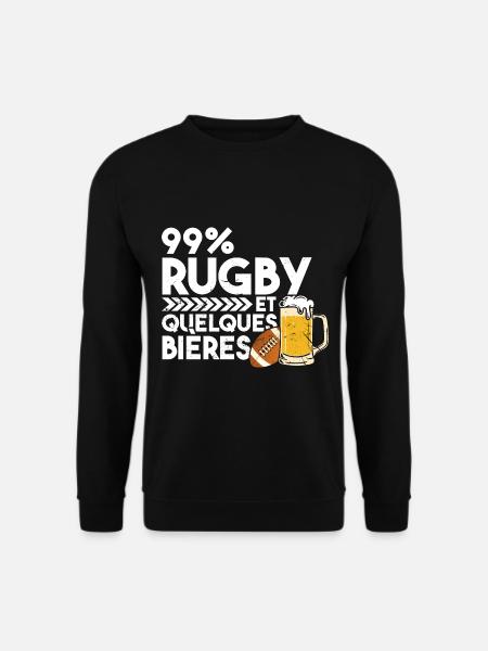 Rugby and beer - Unisex Sweatshirt - black