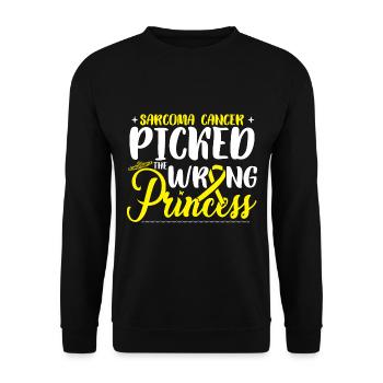 Sarcoma Cancer Picked The Wrong Princess - Unisex Sweatshirt - black - Front - Alina (178cm) & Michal (187cm)