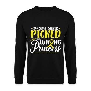 Sarcoma Picked The Wrong Princess - Unisex Sweatshirt - black - Front - Alina (178cm) & Michal (187cm)