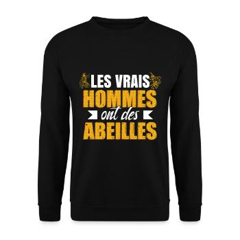 Homme Abeilles Apiculteur - Sweat-shirt Unisexe - noir - Devant - Alina (178cm) & Michal (187cm)