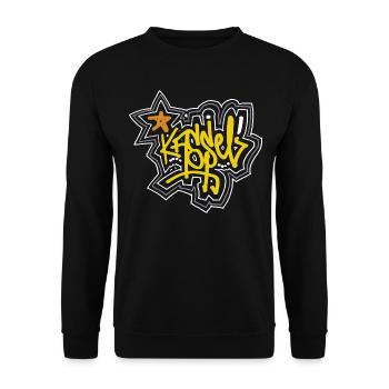 Kassel - Tag / Grafitti Schriftzug - Unisex Pullover - Schwarz - Vorne - Alina (178cm) & Michal (187cm)