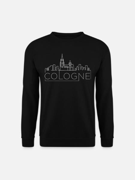 Cologne City Kölner Dom Stadt Köln Skyline - Unisex Pullover - Schwarz