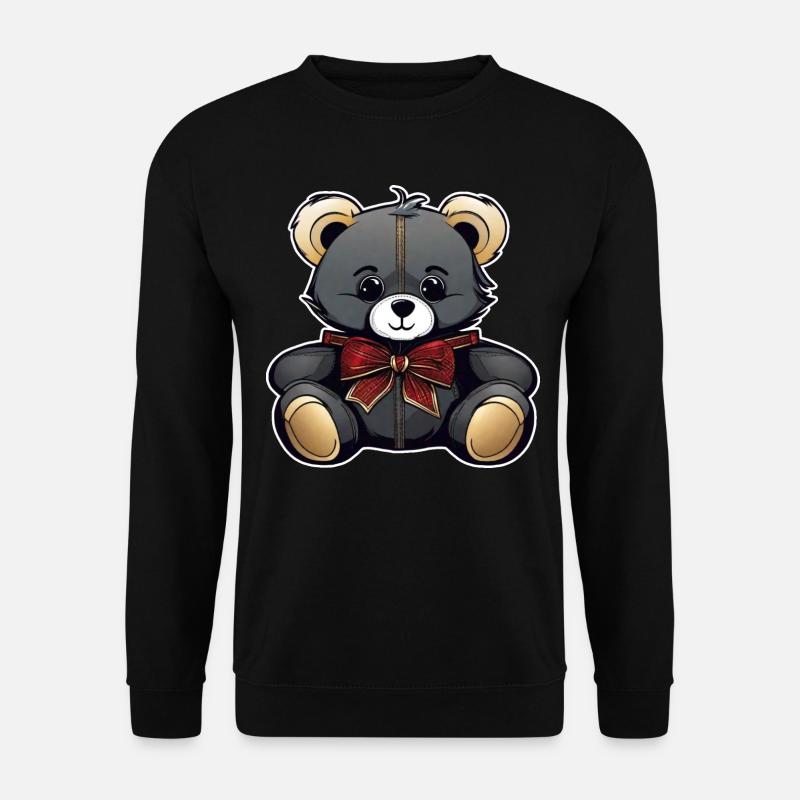 Niedlicher Teddy Bär mit Schleife - Unisex Pullover - Schwarz