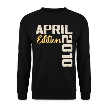 14 Year Anniversary April 2010 Birthday Gift - Unisex Sweatshirt - black - Front - Alina (178cm) & Michal (187cm)