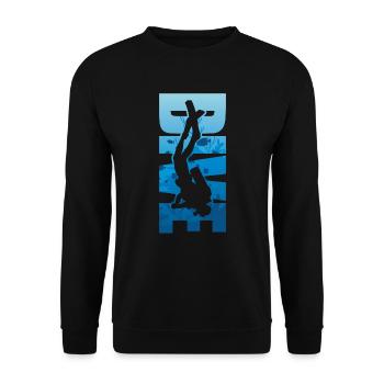 dive - Sweat-shirt Unisexe - noir - Devant - Alina (178cm) & Michal (187cm)